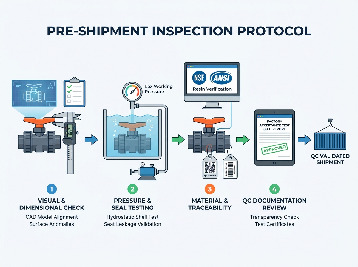 Industrial plastic valve inspection