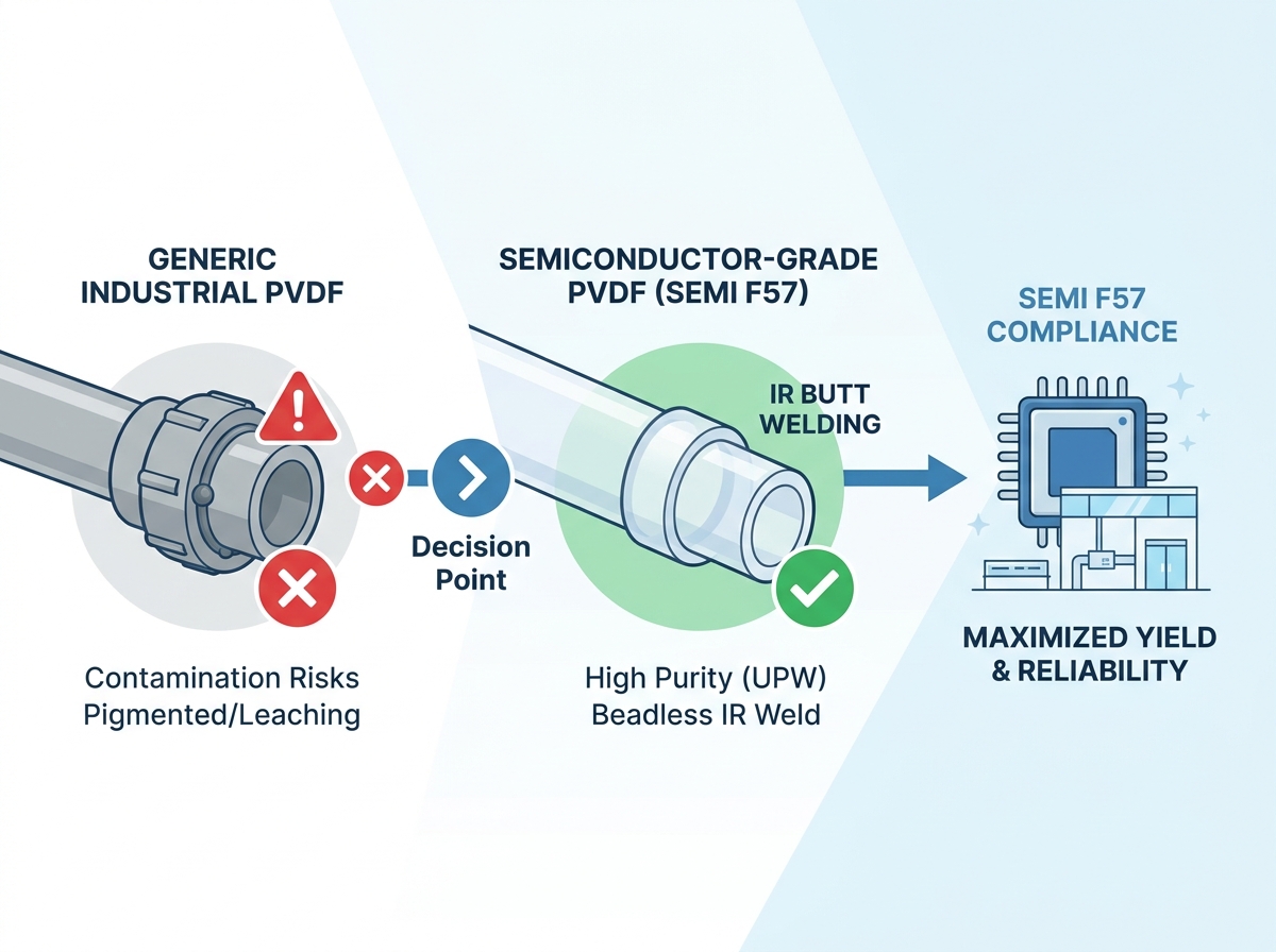 semiconductor plants PVDF pipe fitting