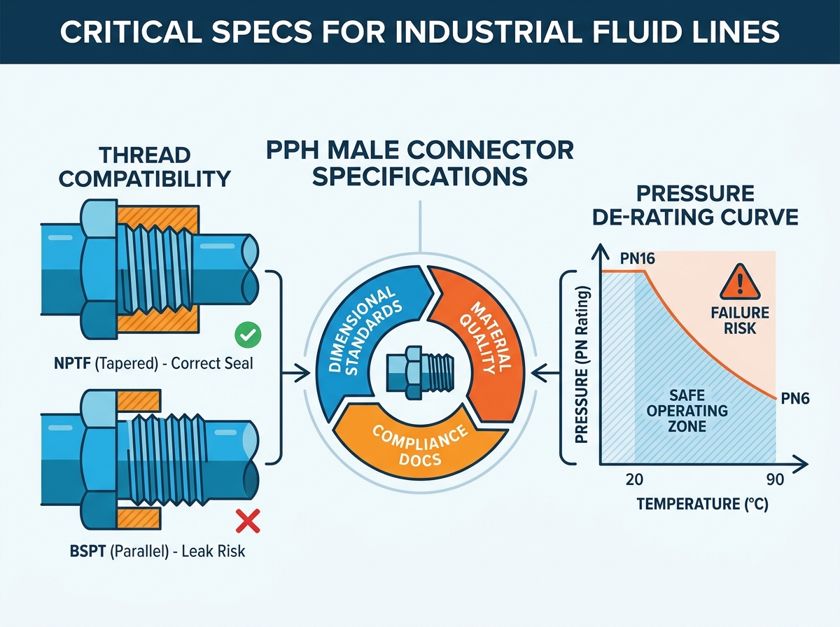 PPH male connector specification evaluation